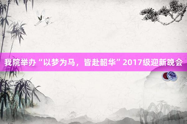 我院举办“以梦为马，皆赴韶华”2017级迎新晚会